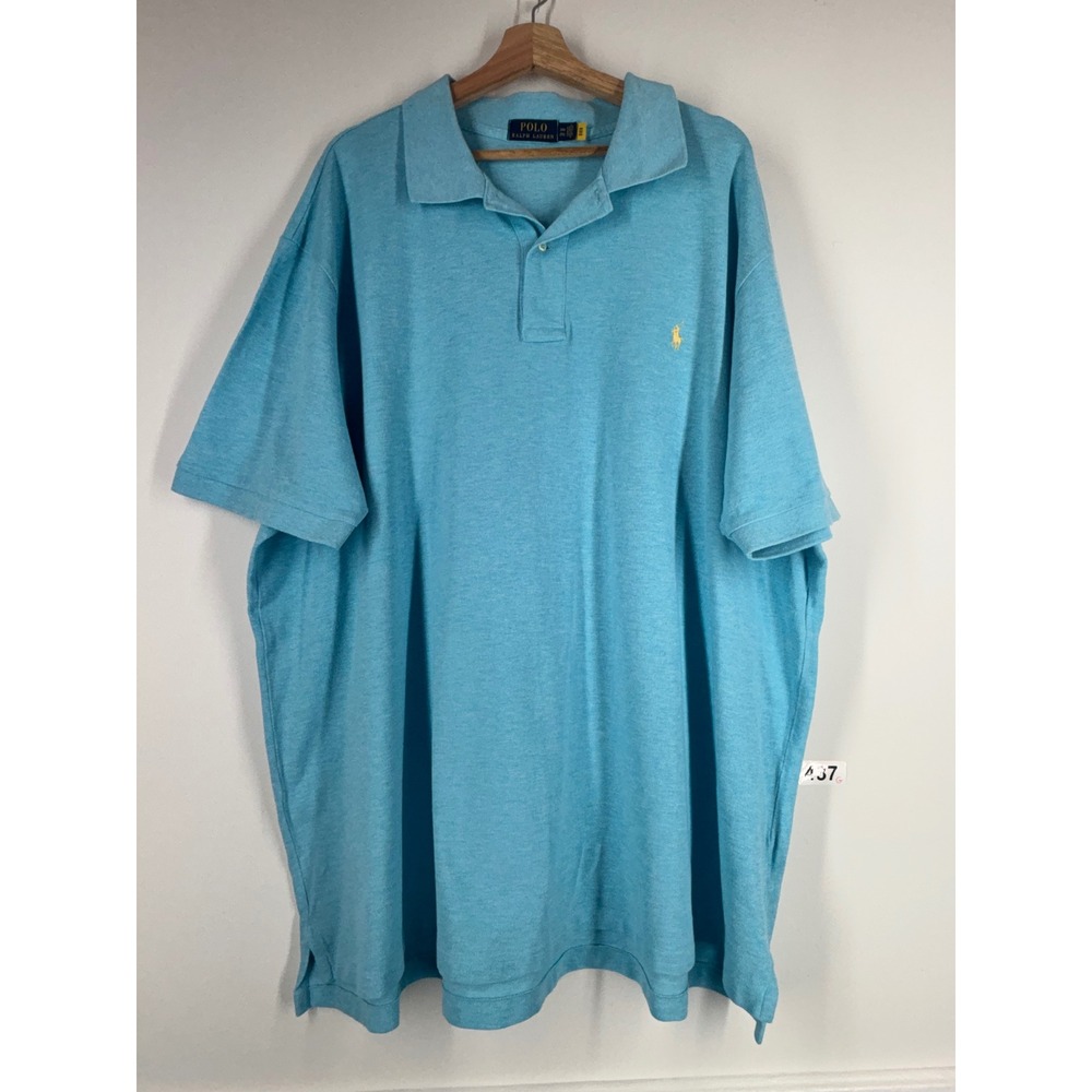 Polo Ralph Lauren Mens 3XB Blue Heather Short Sleeve Pony Polo Shirt 3TG Big